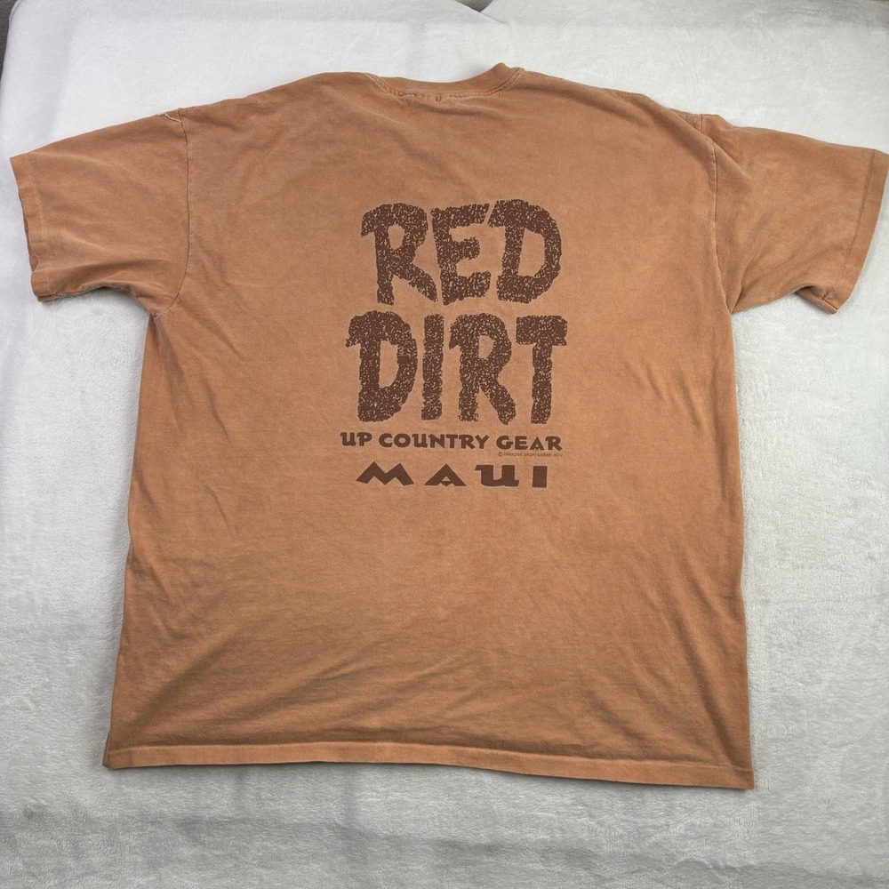 VTG Red Dirt Maui Up Country Gear Long Sleeve Dyed Shirt Men's 3XL